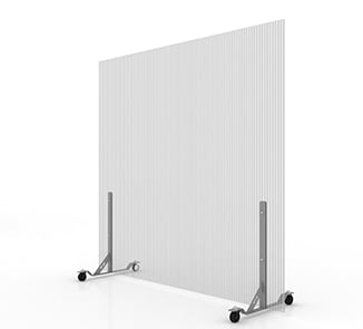 Biombo Premium 2,1x2,0mts Con Ruedas Transparente