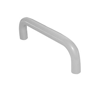 Tirador Plástico Brasil 96mm con Tornillos Blanco 150 un