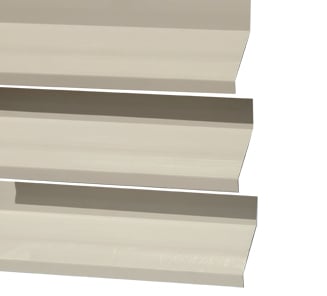 Quiebravista PVC 80mm DVLUX Beige 6mts
